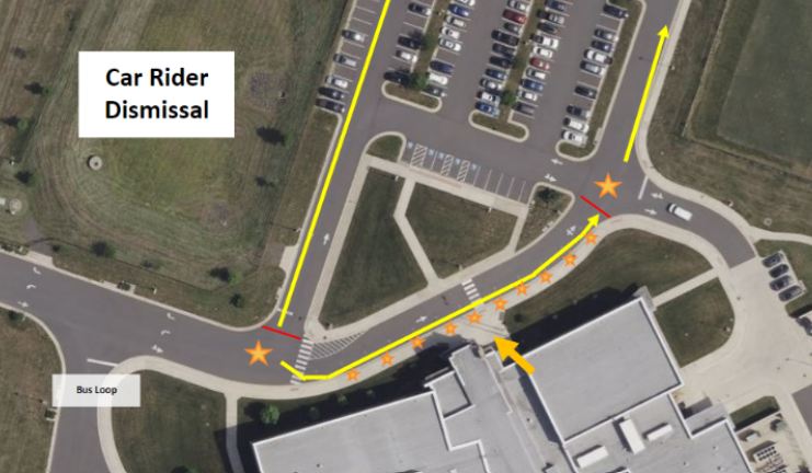 TNS Car Rider Dismissal Map