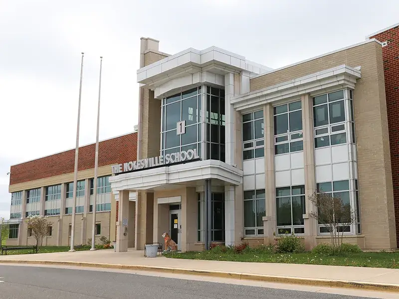 The Nokesville School building entrance